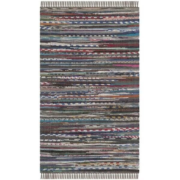 Rag Rug Hand Woven Accent Rug- Rust - Multi- 2 X 3 Ft., Safavieh, Mfr#: RAR121E-2